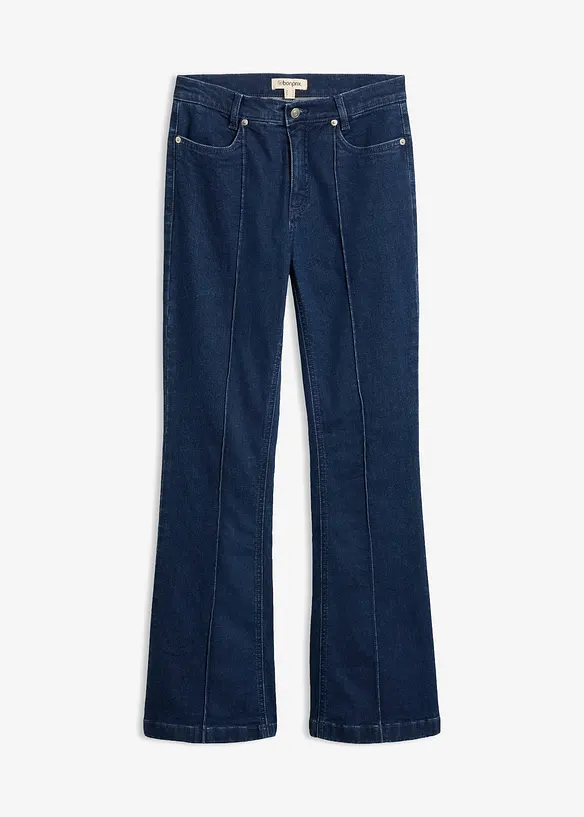 Jeans bootcut, vita media, bonprix