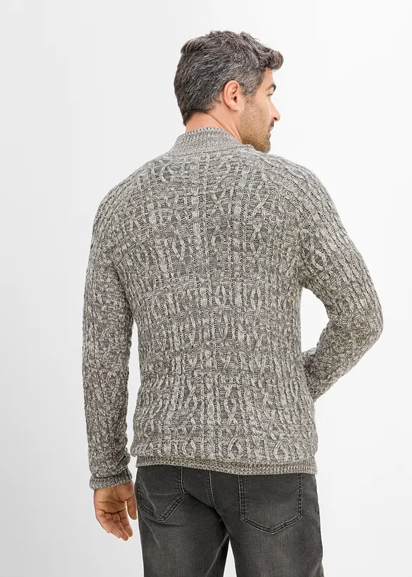 Cardigan in filato grosso con colletto dritto, bonprix