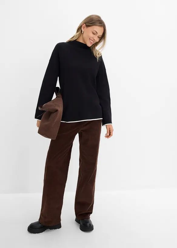 Maglione double-face in filato fine, bonprix
