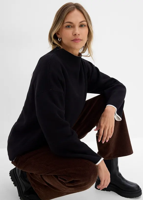 Maglione double-face in filato fine, bonprix