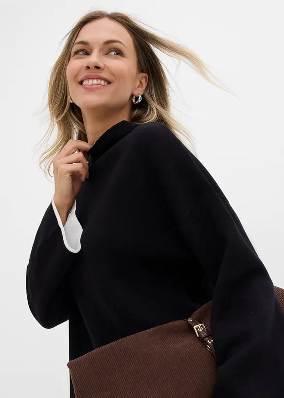 Maglione double-face in filato fine, bonprix