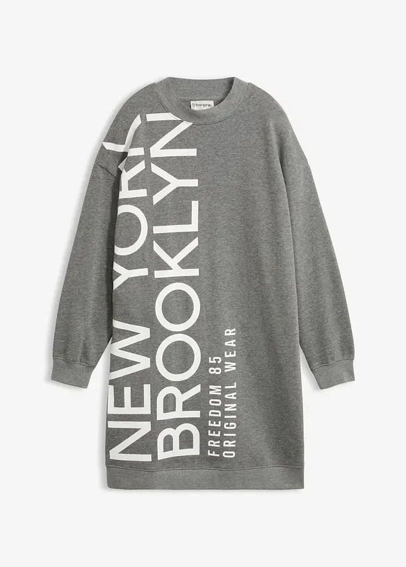 Abito oversize in morbida felpa di misto cotone, bonprix