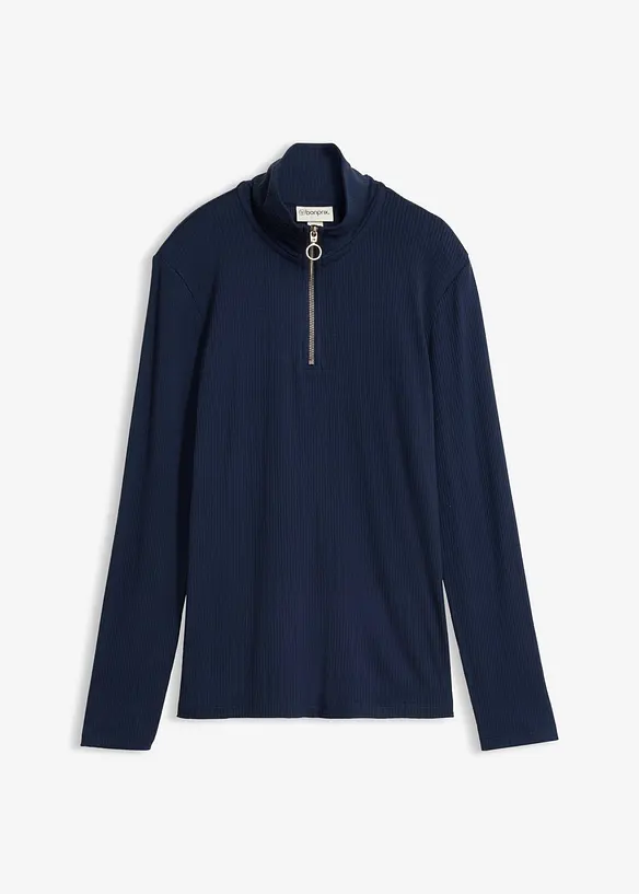 Maglia a costine in misto viscosa morbido, bonprix