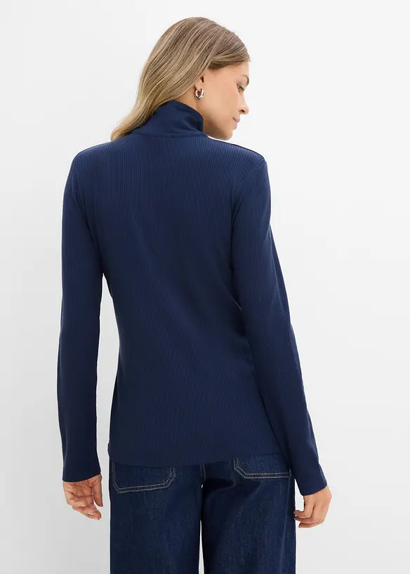 Maglia a costine in misto viscosa morbido, bonprix