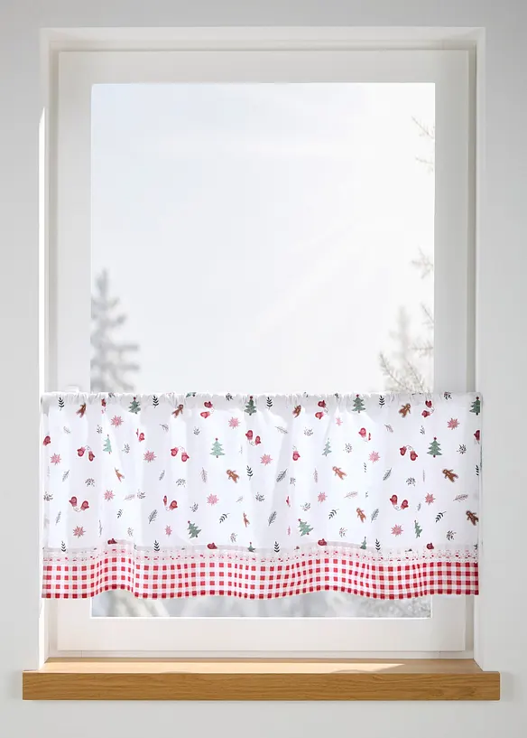 Tenda a vetro in cotone biologico con pizzo, bonprix
