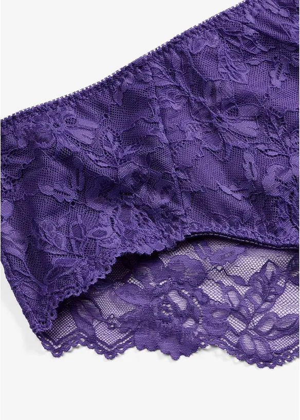 Culotte a vita alta con pizzo delicato, bonprix