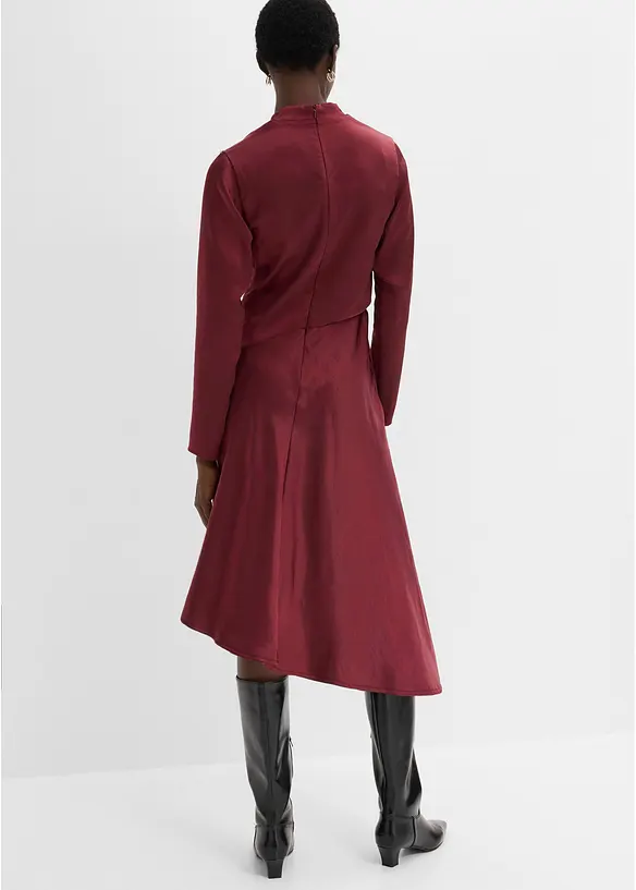 Abito midi in satin, bonprix