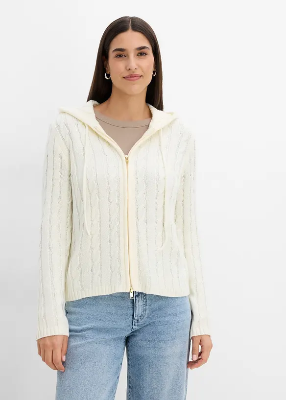 Cardigan con lavorazione a trecce, bonprix