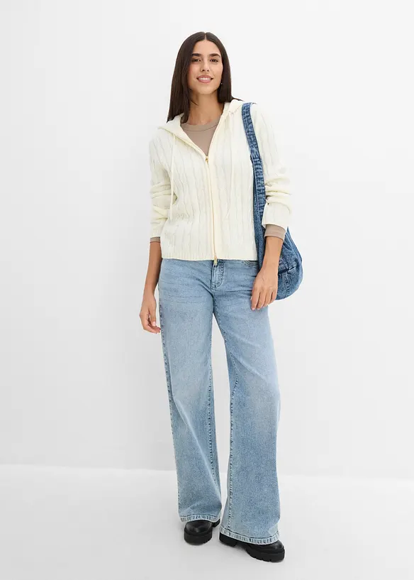 Cardigan con lavorazione a trecce, bonprix