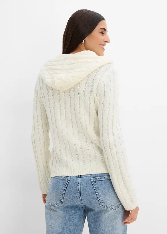 Cardigan con lavorazione a trecce, bonprix