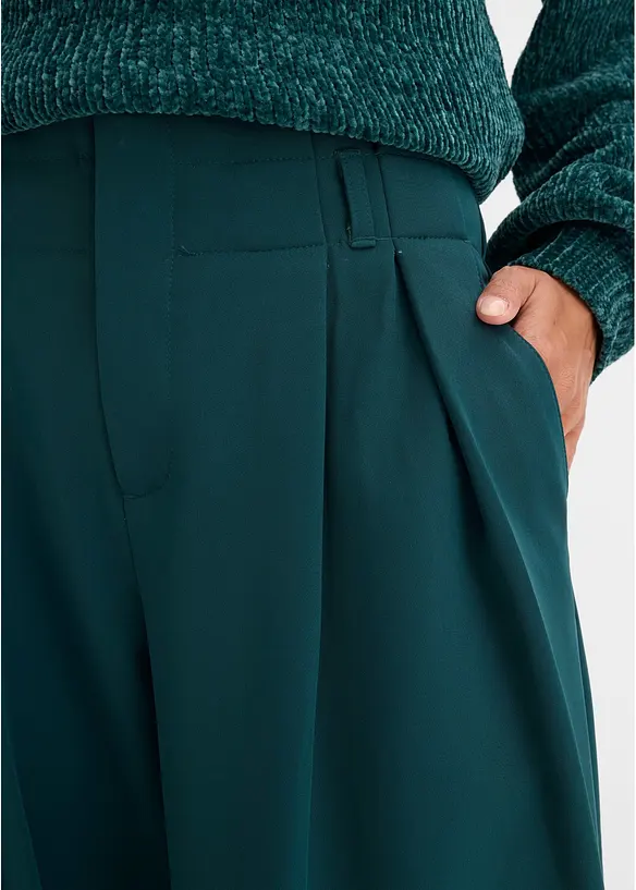 Pantaloni con pinces e vita comoda, bonprix