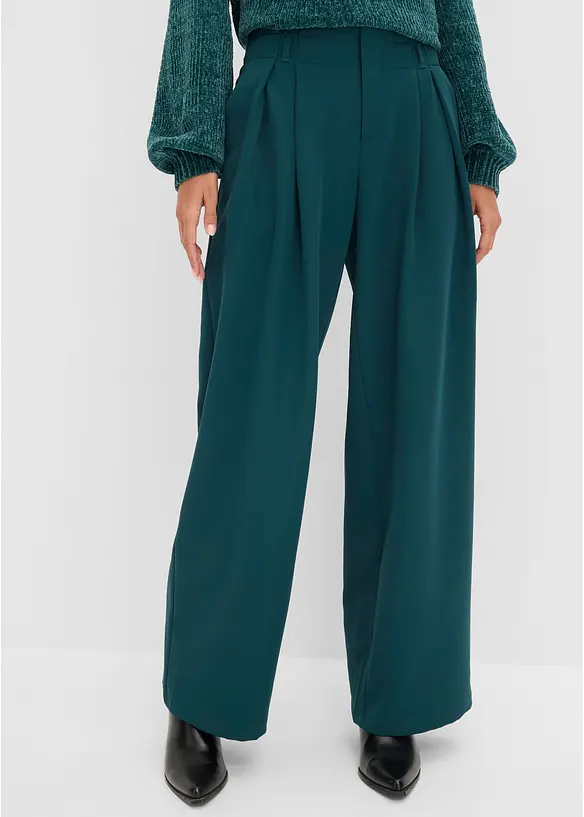 Pantaloni con pinces e vita comoda, bonprix