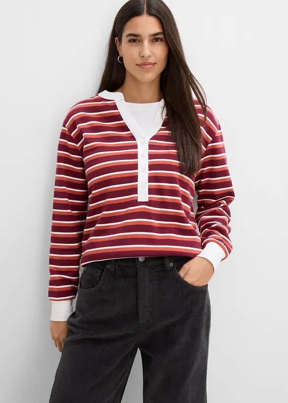 Pantaloni barrel in velluto a coste di misto cotone, bonprix