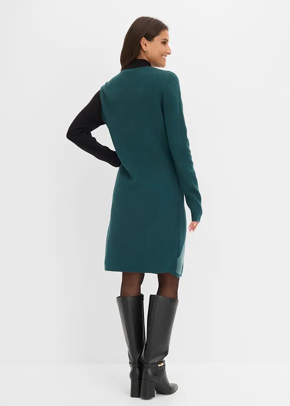 Abito in maglia jacquard con righe moderne, bonprix