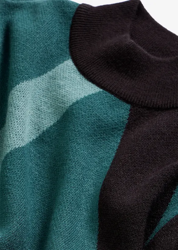 Abito in maglia jacquard con righe moderne, bonprix