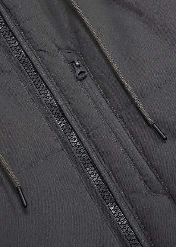 Giacca trapuntata invernale stile bomber con cappuccio, bonprix