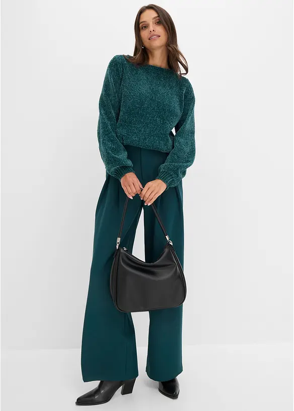 Maglione lungo in ciniglia, bonprix