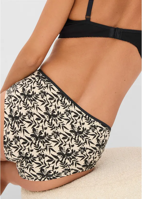 Culotte a vita alta con cotone biologico (pacco da 4), bonprix
