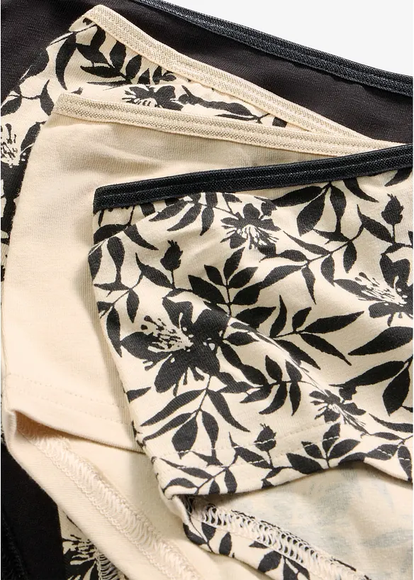 Culotte a vita alta con cotone biologico (pacco da 4), bonprix