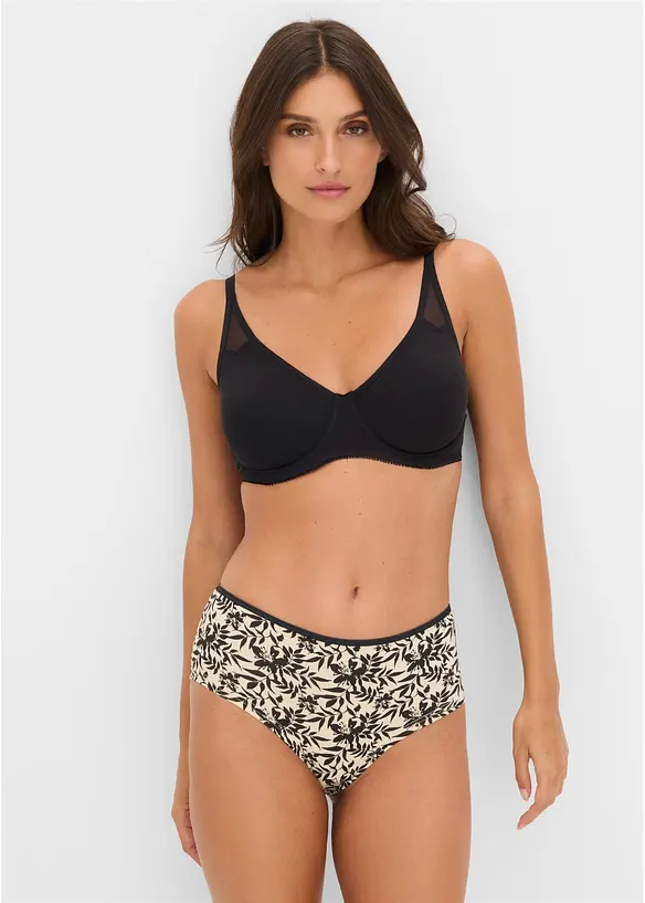 Culotte a vita alta con cotone biologico (pacco da 4), bonprix