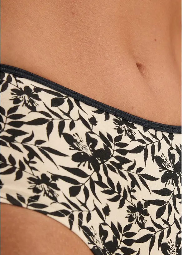Culotte a vita alta con cotone biologico (pacco da 4), bonprix