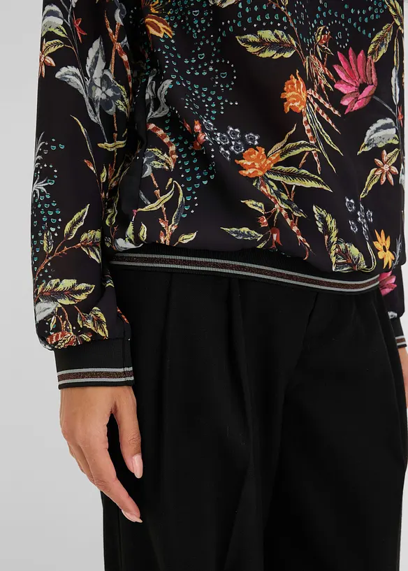 Blusa con scollo rotondo, bonprix