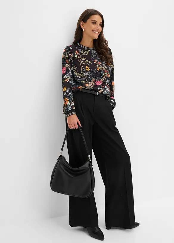 Blusa con scollo rotondo, bonprix