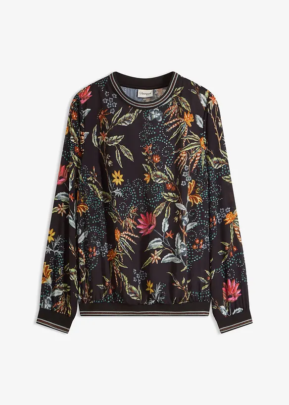 Blusa con scollo rotondo, bonprix