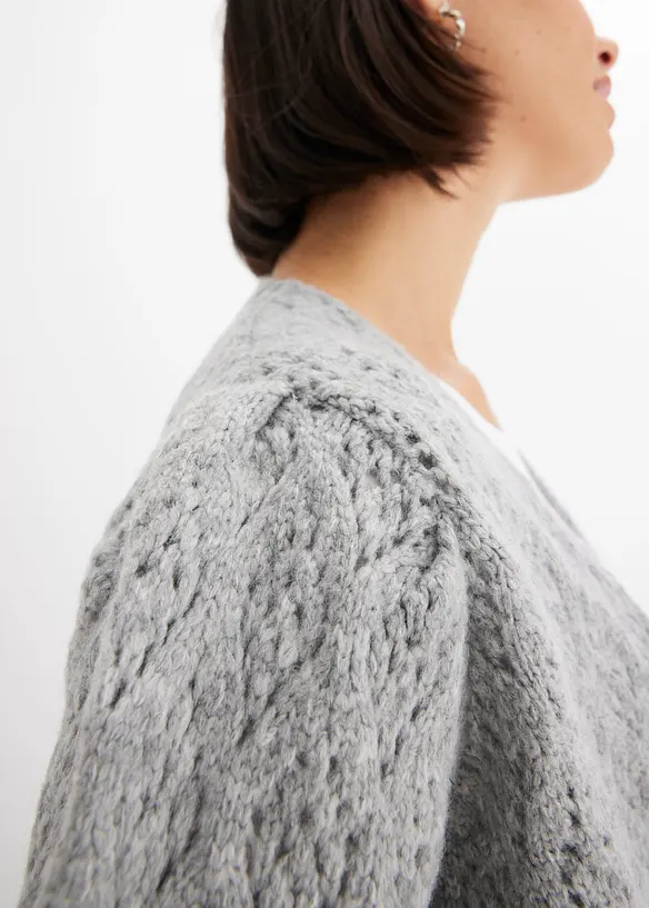 Cardigan in filato fine con bottoni, bonprix