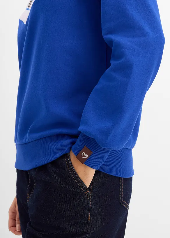 Felpa in misto cotone con cappuccio, bonprix