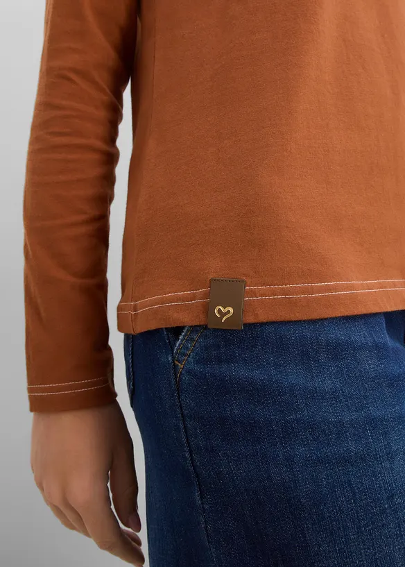 Maglia a maniche lunghe con bottoni decorativi, bonprix