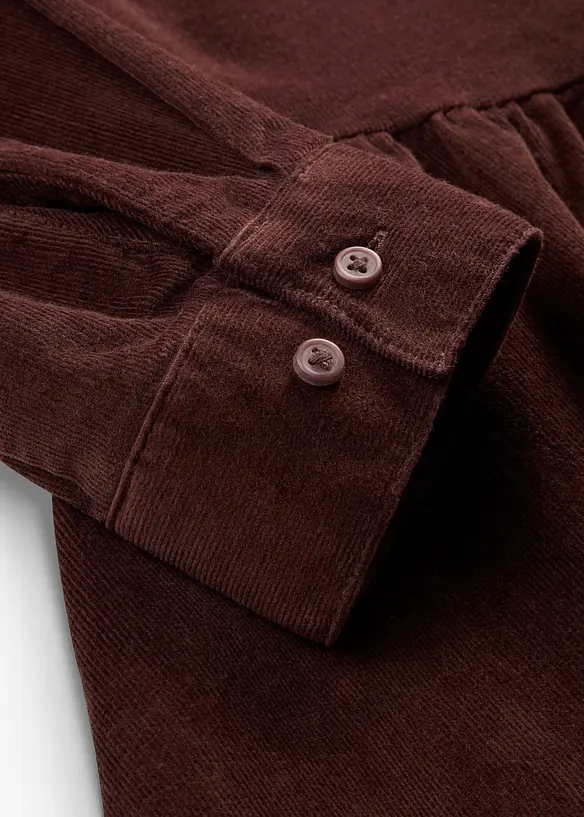 Abito in velluto a coste di misto cotone elasticizzato, bonprix