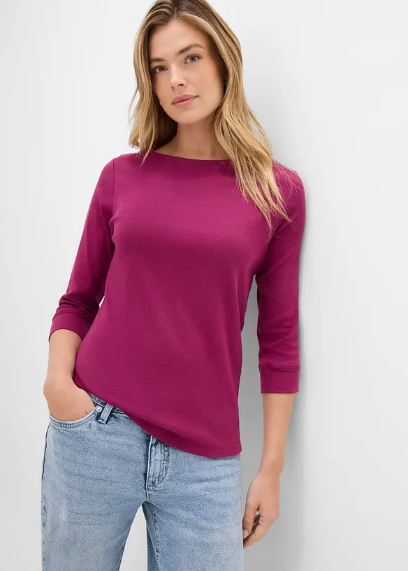 Maglia a maniche lunghe in puro cotone biologico, bonprix