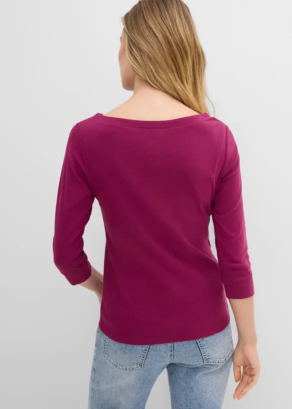 Maglia a maniche lunghe in puro cotone biologico, bonprix
