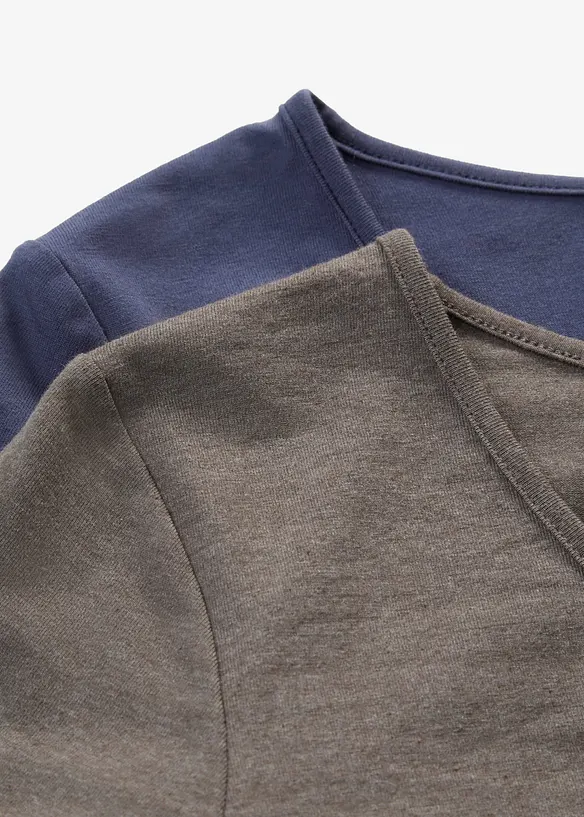 Maglia a maniche lunghe aderente (pacco da 2), bonprix