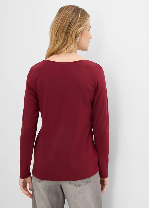 Maglia a maniche lunghe aderente (pacco da 2), bonprix