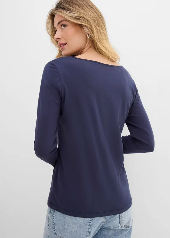 Maglia a maniche lunghe aderente (pacco da 2), bonprix