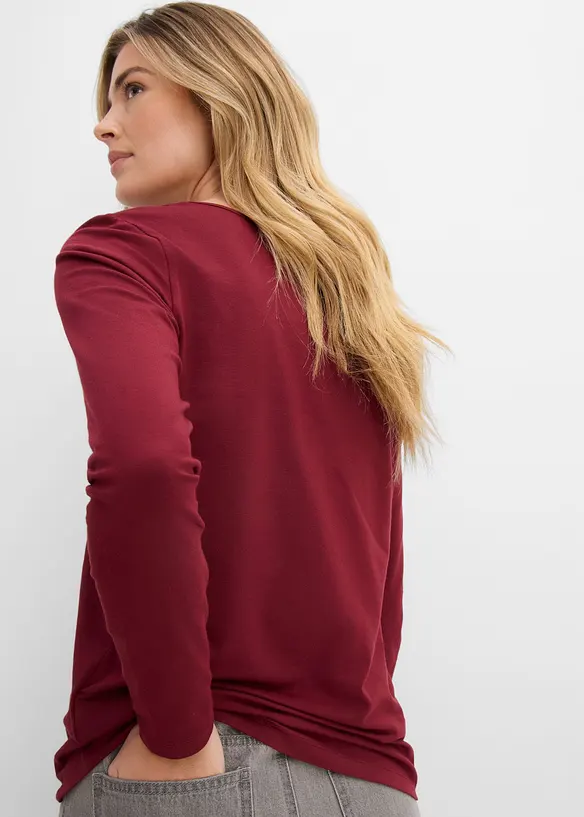 Maglia a maniche lunghe aderente (pacco da 2), bonprix