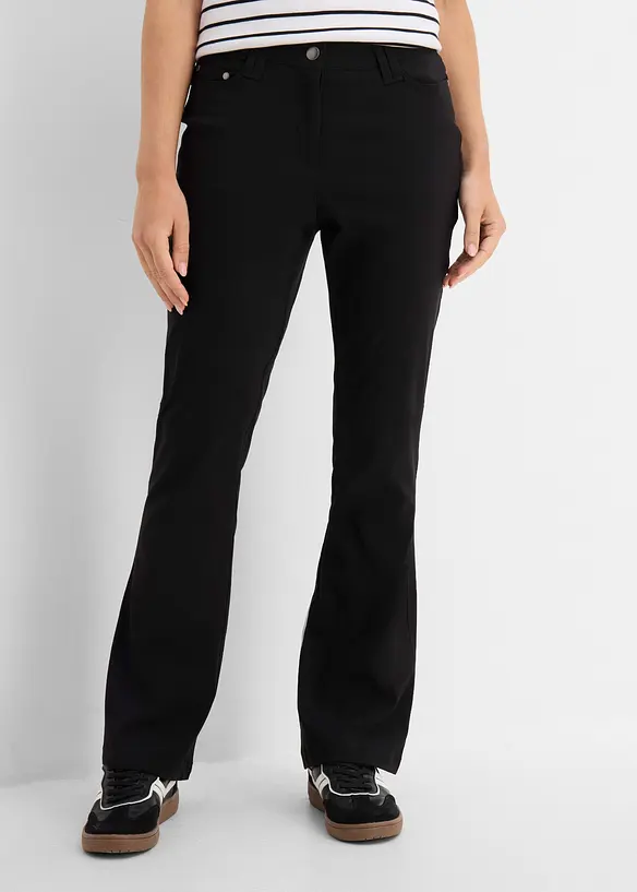 Pantaloni in misto viscosa elasticizzato, bonprix