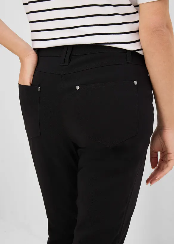 Pantaloni in misto viscosa elasticizzato, bonprix