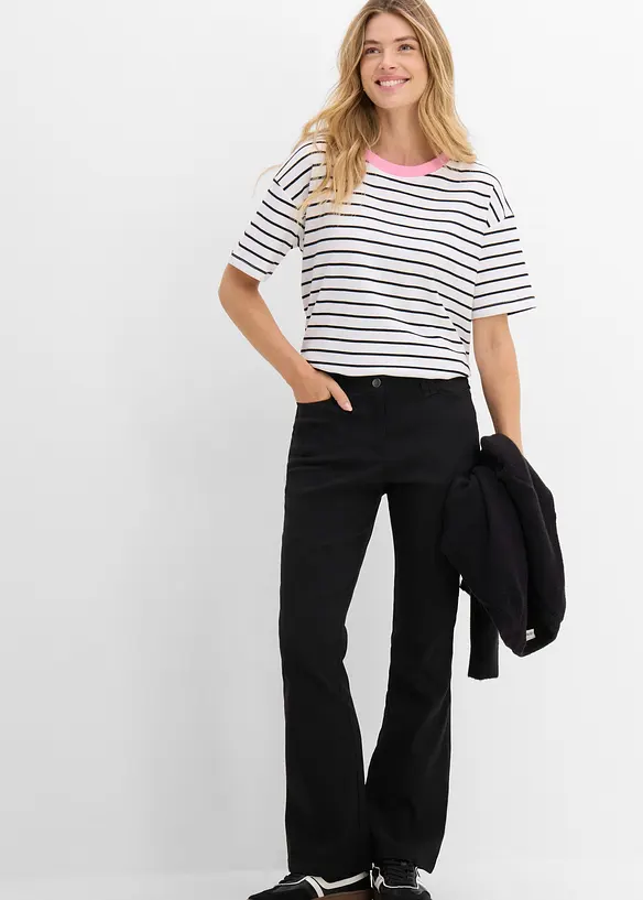 Pantaloni in misto viscosa elasticizzato, bonprix