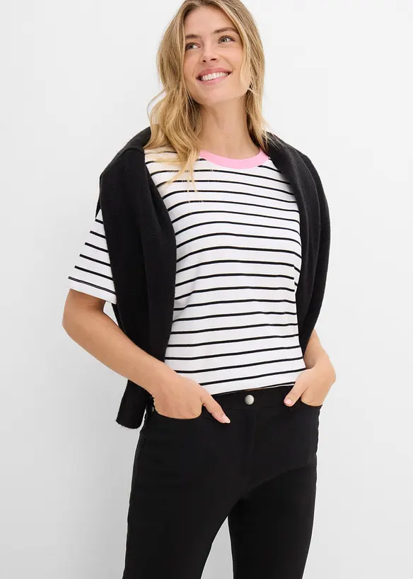 Pantaloni in misto viscosa elasticizzato, bonprix
