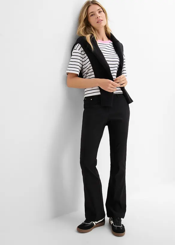 Pantaloni in misto viscosa elasticizzato, bonprix