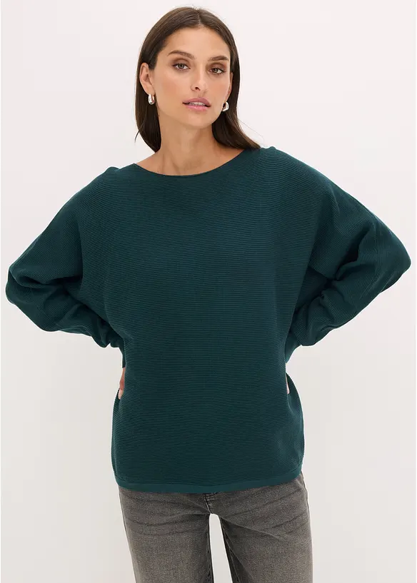 Maglione oversize con maniche a pipistrello, bonprix