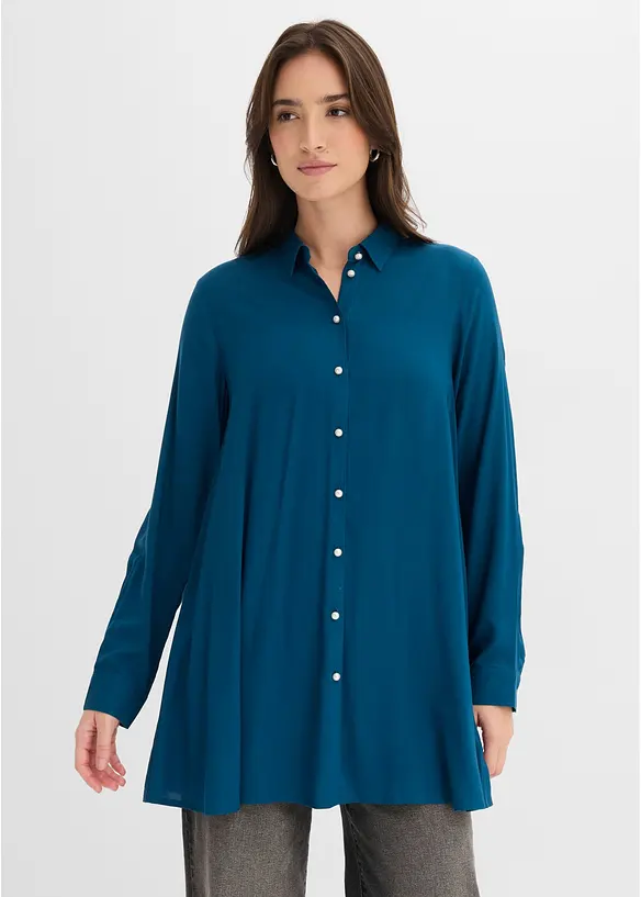 Camicetta lunga in pura viscosa, bonprix