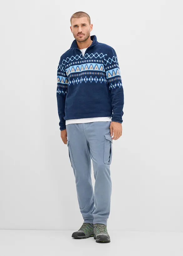 Pantaloni cargo in pile, regular fit, bonprix