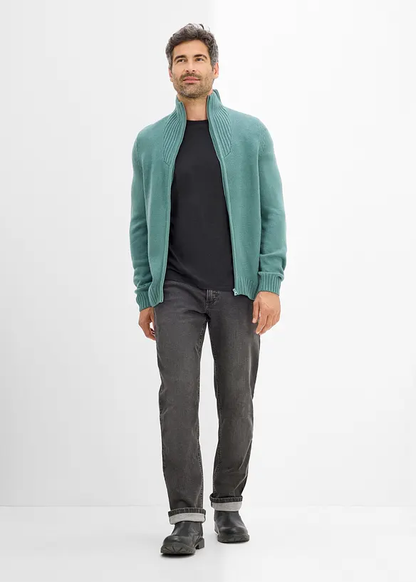 Cardigan in filato grosso con colletto dritto, bonprix