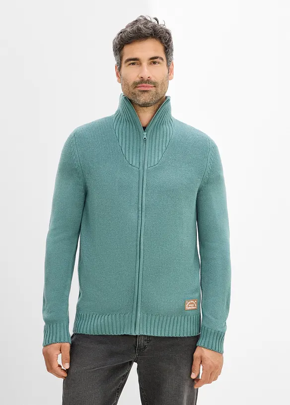 Cardigan in filato grosso con colletto dritto, bonprix