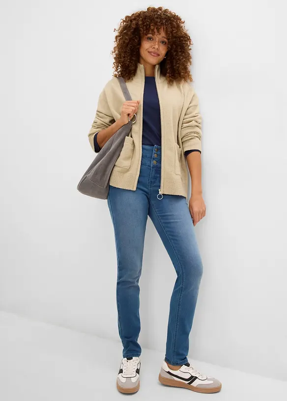 Jeans termici modellanti skinny, vita alta, bonprix