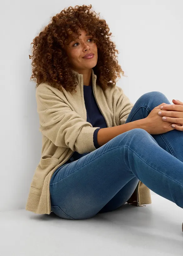 Jeans termici modellanti skinny, vita alta, bonprix